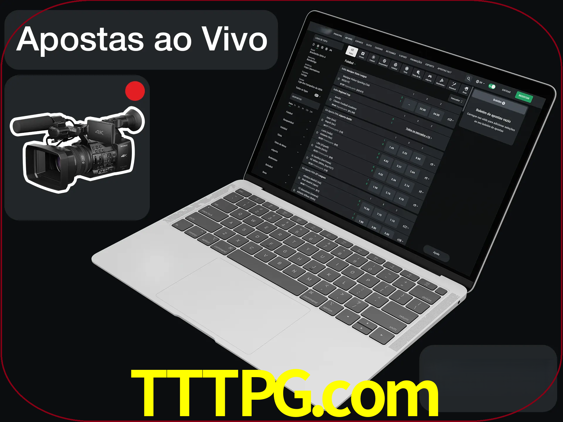 Aposte em formato ao vivo em nosso site.